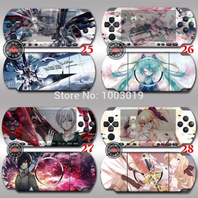 Dán skin lụa psp2000 giao mẫu ngẫu nhiên Skin dán PSP 2000