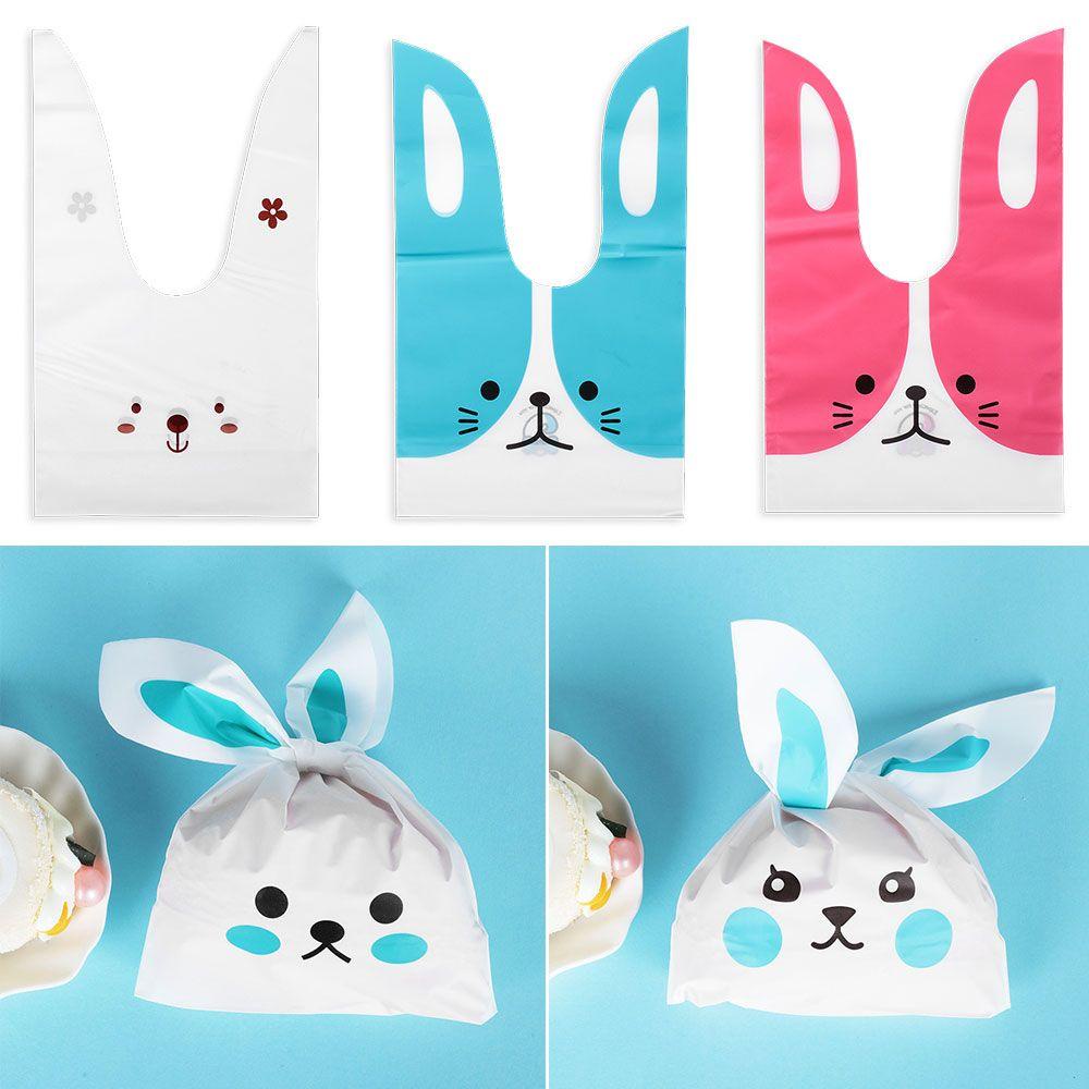 Smile 10/20 cái túi bánh quy thỏ đồ dùng cho bữa tiệc sự kiện cho lễ phục sinh gói kẹo ủng hộ