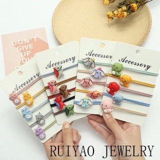 5 cài đặt Dây Cột Tóc Cao Su In Hình Rồng Hoạt Hình Phong Cách Hàn Quốc Cho Nữ