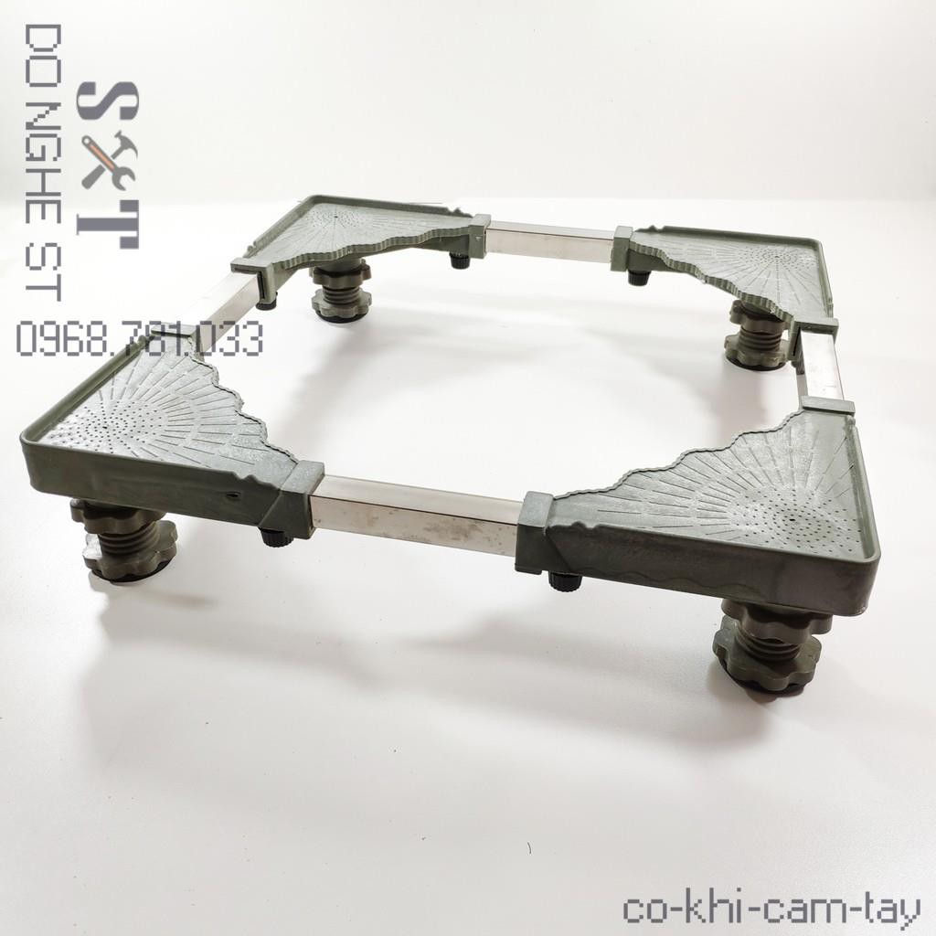 Chân đế máy giặt inox chống rung cho máy giặt tủ lạnh trụ ren điều chỉnh cao thấp - BH 2 năm