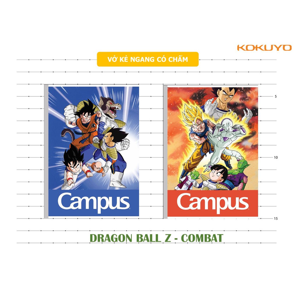 Vở CAMPUS kẻ ngang 80,120,200 tr DRAGON BALL Z, Tập kẻ ngang DRAGON - Soleil Home