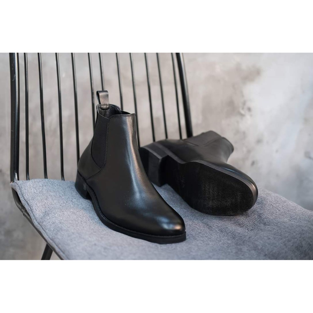 giày boot nam da cao cấp cổ thấp đi êm chân thoáng khí không đổ mồ hôi chân