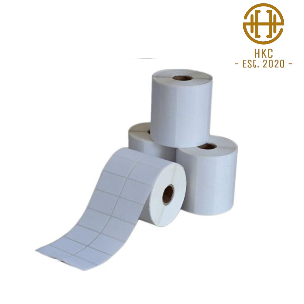 Giấy In Mã Vạch 3 Tem  - Decal Nhiệt 3 Tem 25x15 mm , Cuộn 30m