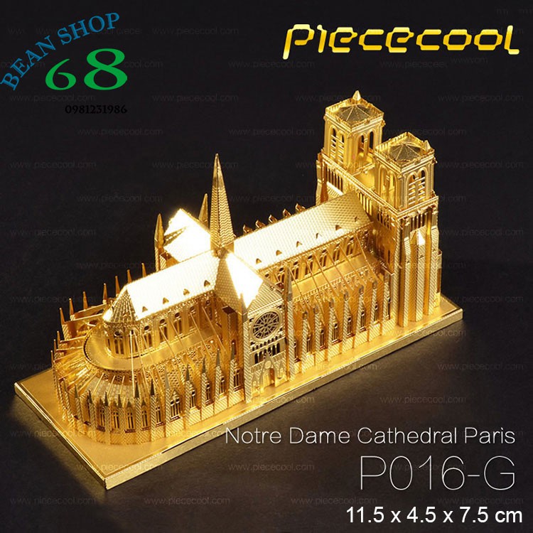 Mô hình thép 3D tự ráp Piececool nhà thờ đức bà Paris