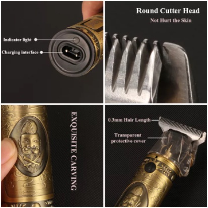 ⚡Mẫu mới⚡ Tông đơ cắt tóc, bấm viền Kemei KM-700B điện tử sạc USB