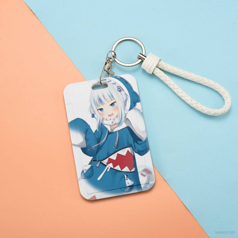 Móc Khóa Đựng Thẻ ID/Thẻ ID Họa Tiết Anime Hololive Vtuber Guwr Gura