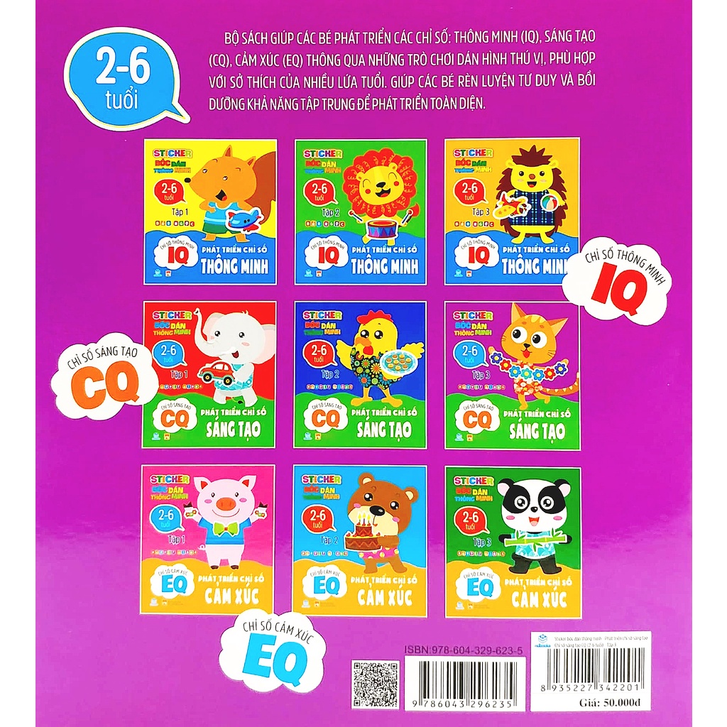 Sách Sticker Bóc Dán Thông Minh - Phát Triển Chỉ Số Sáng Tạo - CQ - Tập 3