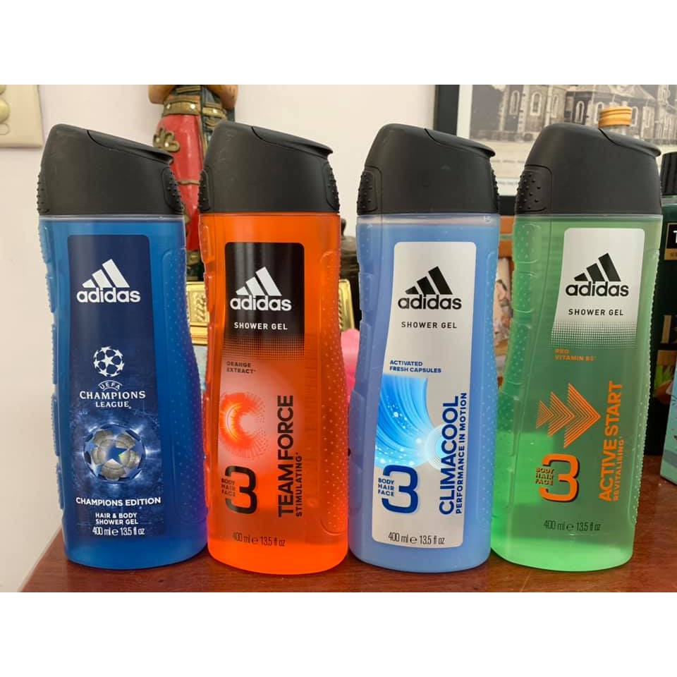 [ HÀNG MỸ ] TẮM GỘI NAM ADIDAS SHOWER GEL 3IN1 CHAI 400ML