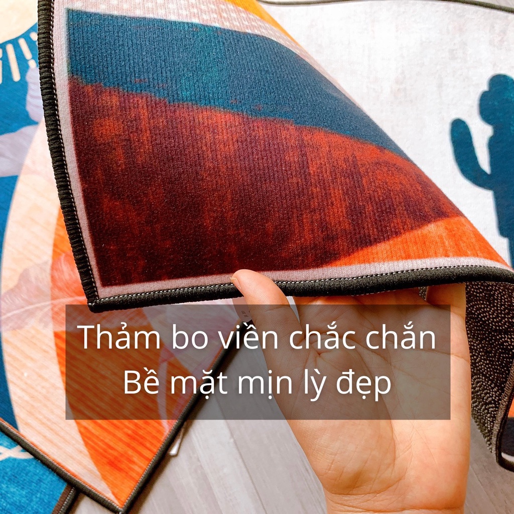 Thảm lau chân trải sàn cửa ra vào, thảm chùi chân bán nguyệt 50x80cm chống trượt