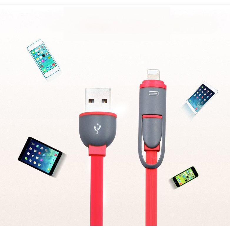 Cáp Sạc Nhanh 2 Trong 1 Cho Điện Thoại