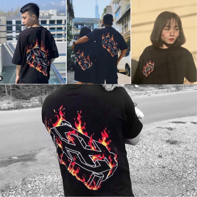 Áo Hè thụng tay lỡ Unisex Tia Lửa