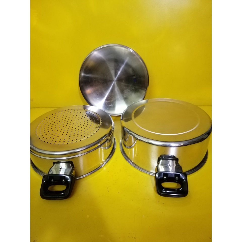 Nồi hấp inox nội địa Nhật, size 27cm, cao 18cm (mã 674KT), Không dùng từ