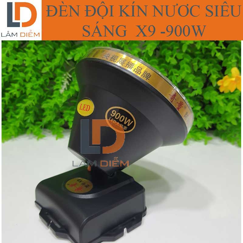 ĐÈN ĐỘI PIN SẠC CÔNG SUẤT LỚN KÍN NƯỚC SIÊU SÁNG CHÓA LỚN X9-7781