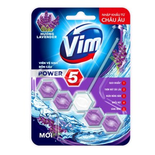 Viên Vệ sinh bồn cầu VIM POWER 5 sạch khuẩn thơm mát 55g/viên