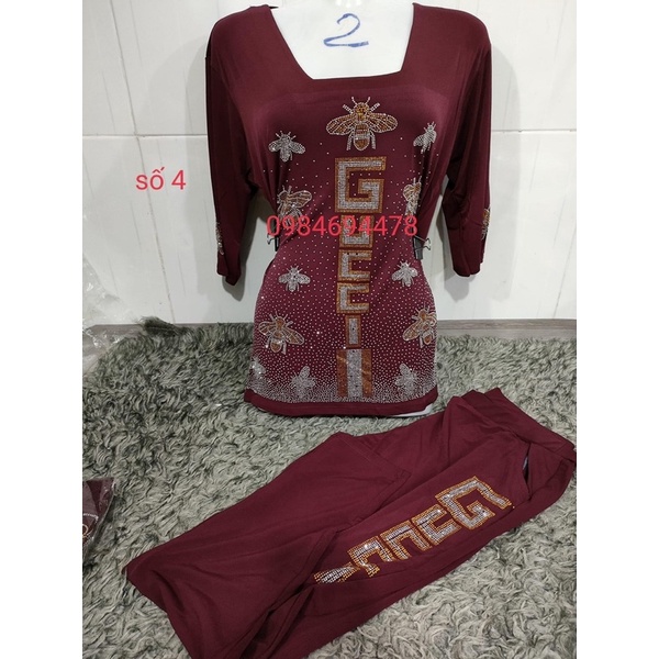 Đồ bộ trung niên đính đá