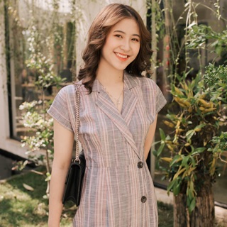 Đầm vest sọc