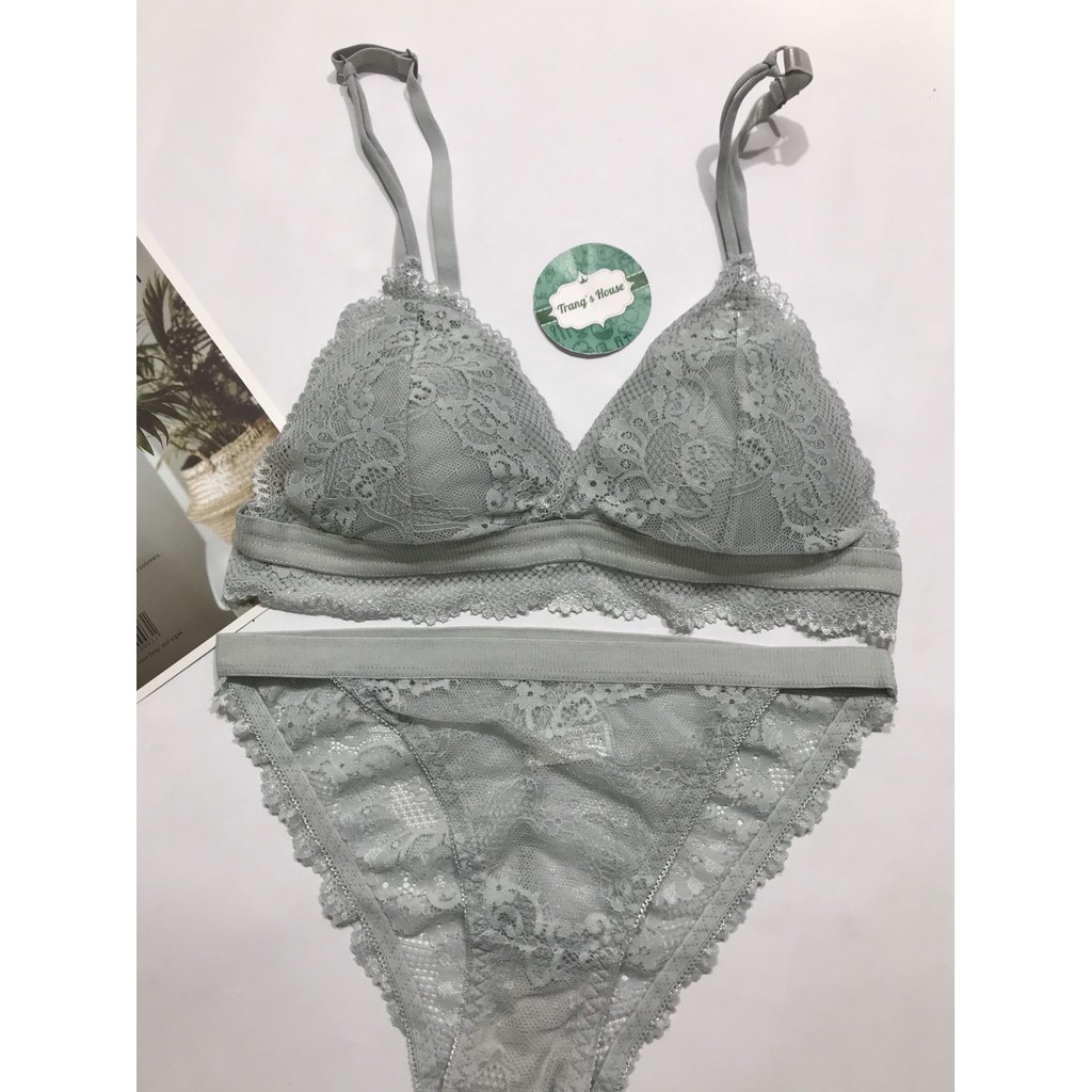 Bộ đồ lót ren hoa nữ không gọng đẹp sexy nâng ngực cao cấp xuất Hàn M01 | BigBuy360 - bigbuy360.vn