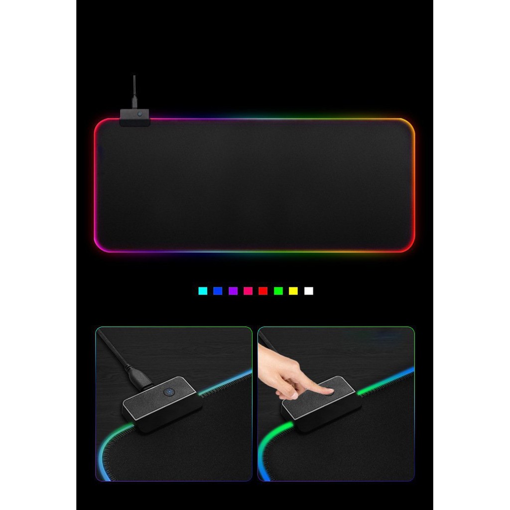 Bàn Di Chuột RGB, Lót Chuột Pad RGB Loại Lớn 80x30cmx4mm | BigBuy360 - bigbuy360.vn