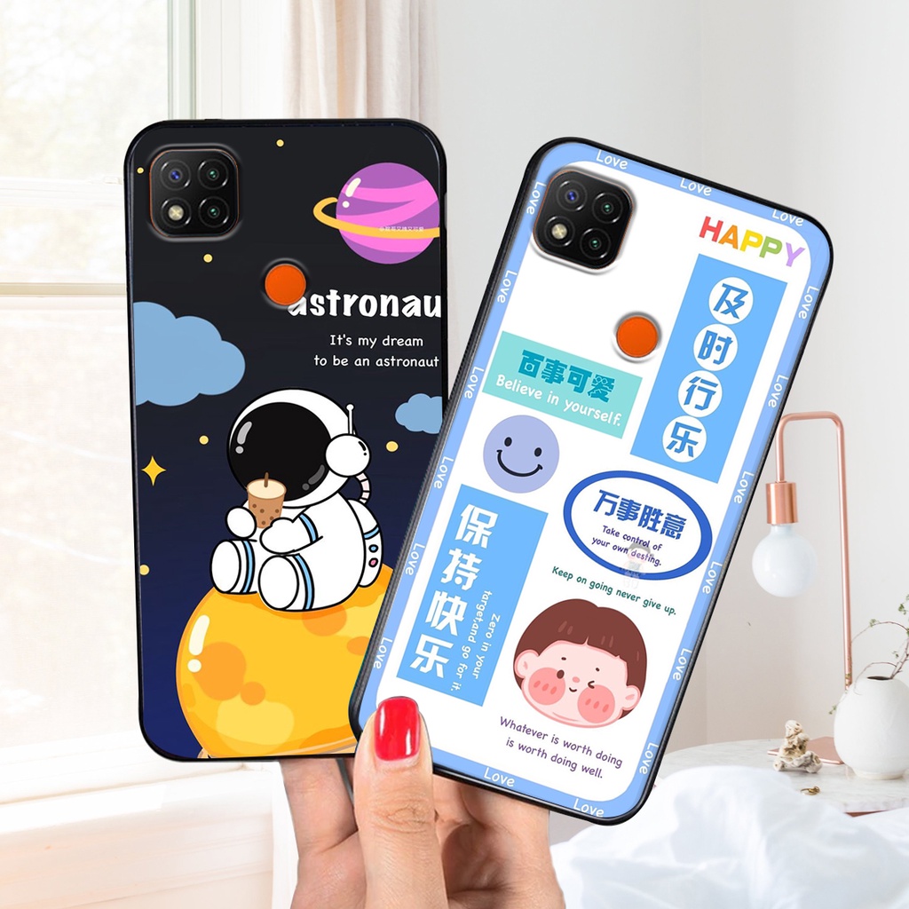 Ốp lưng Xiaomi REDMI 9C in hình 3D GẤU cute be@r, soda, happy day cực hot ,thời thượng