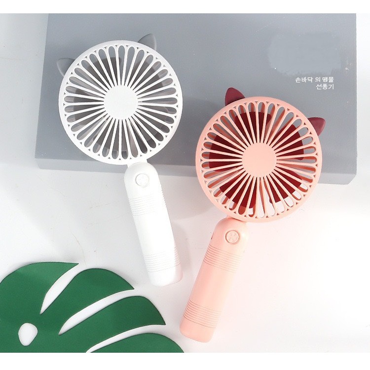 Quạt cầm tay Mini tích điện gập 90 độ mã G8800 hình tai thú | BigBuy360 - bigbuy360.vn