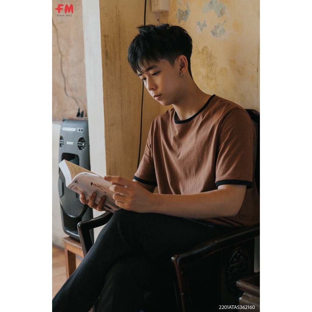 Set đồ đôi nam nữ  FM Style váy thun rút eo kèm áo thun nam cổ tròn basic thời trang couple 20284