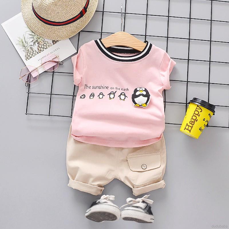 Set quần áo hoạt hình xinh xắn dành cho bé trai