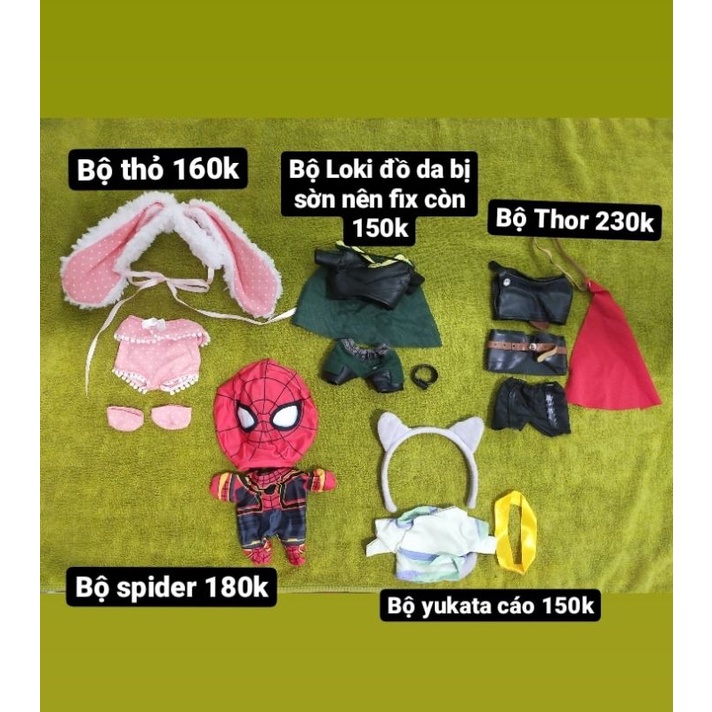Outfit doll 20cm có sẵn