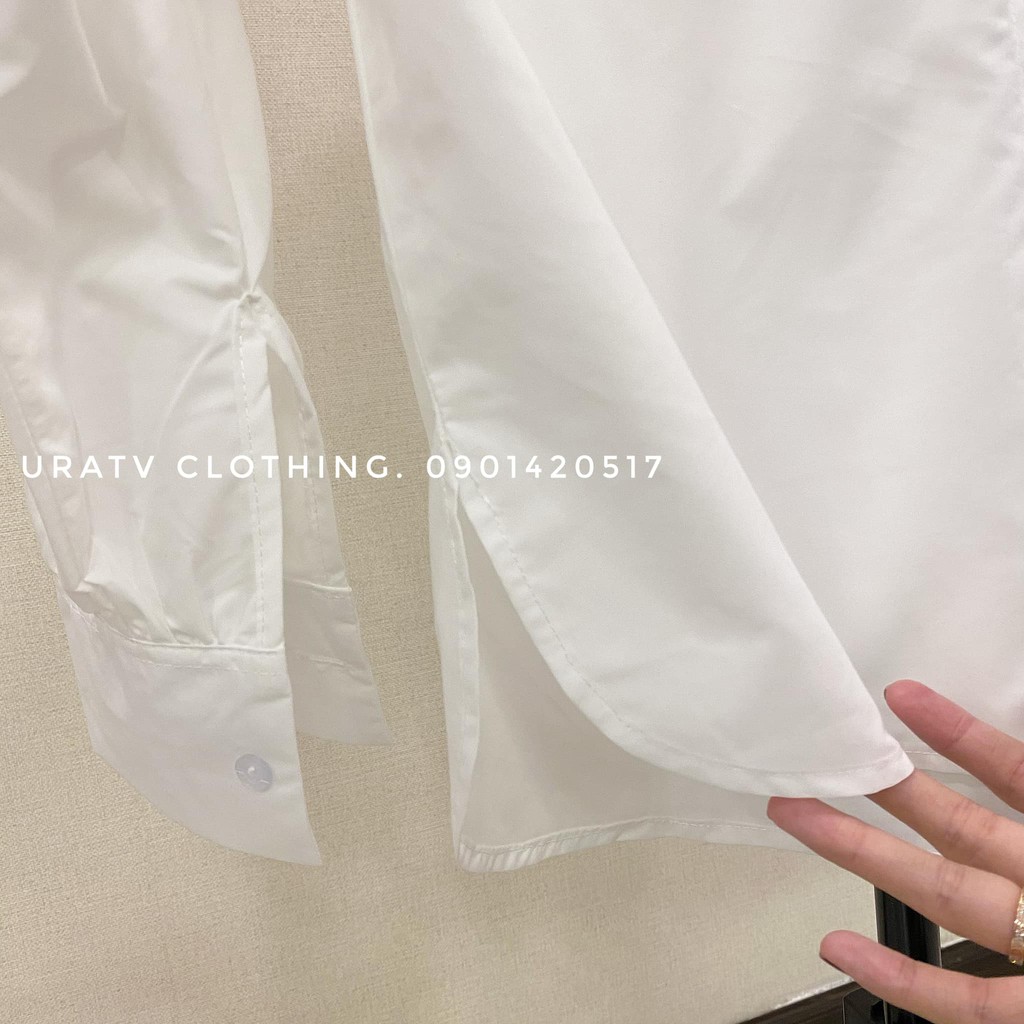 [FREESHIP - ẢNH CHÍNH CHỦ] Áo SƠ MI trắng tay dài VẠT BẦU ZR 195