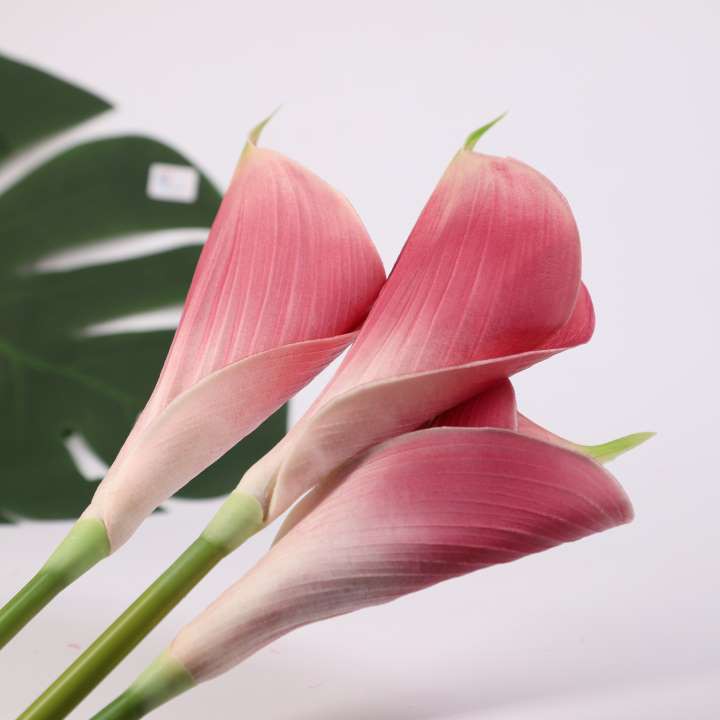 HOA RUM VÂN MÔN LOA KÈN CALLA LILY HOA LỤA, thân cành lớn trang trí nhà Tết tiệc cưới