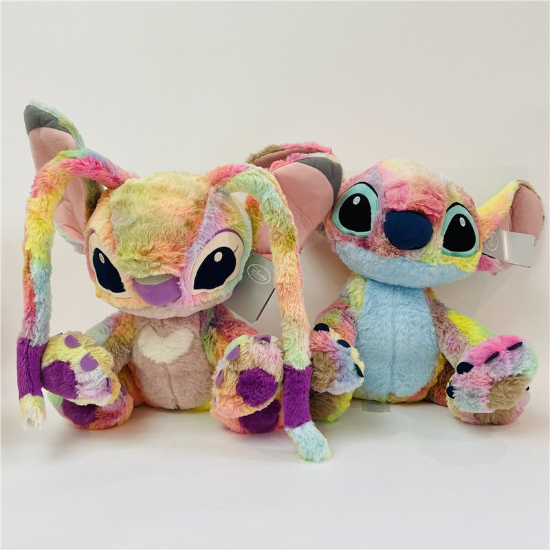 Đồ Chơi Nhồi Bông Hình Lilo Và Stitch 35cm Màu Sắc Cầu Vồng Dễ Thương Cho Bé
