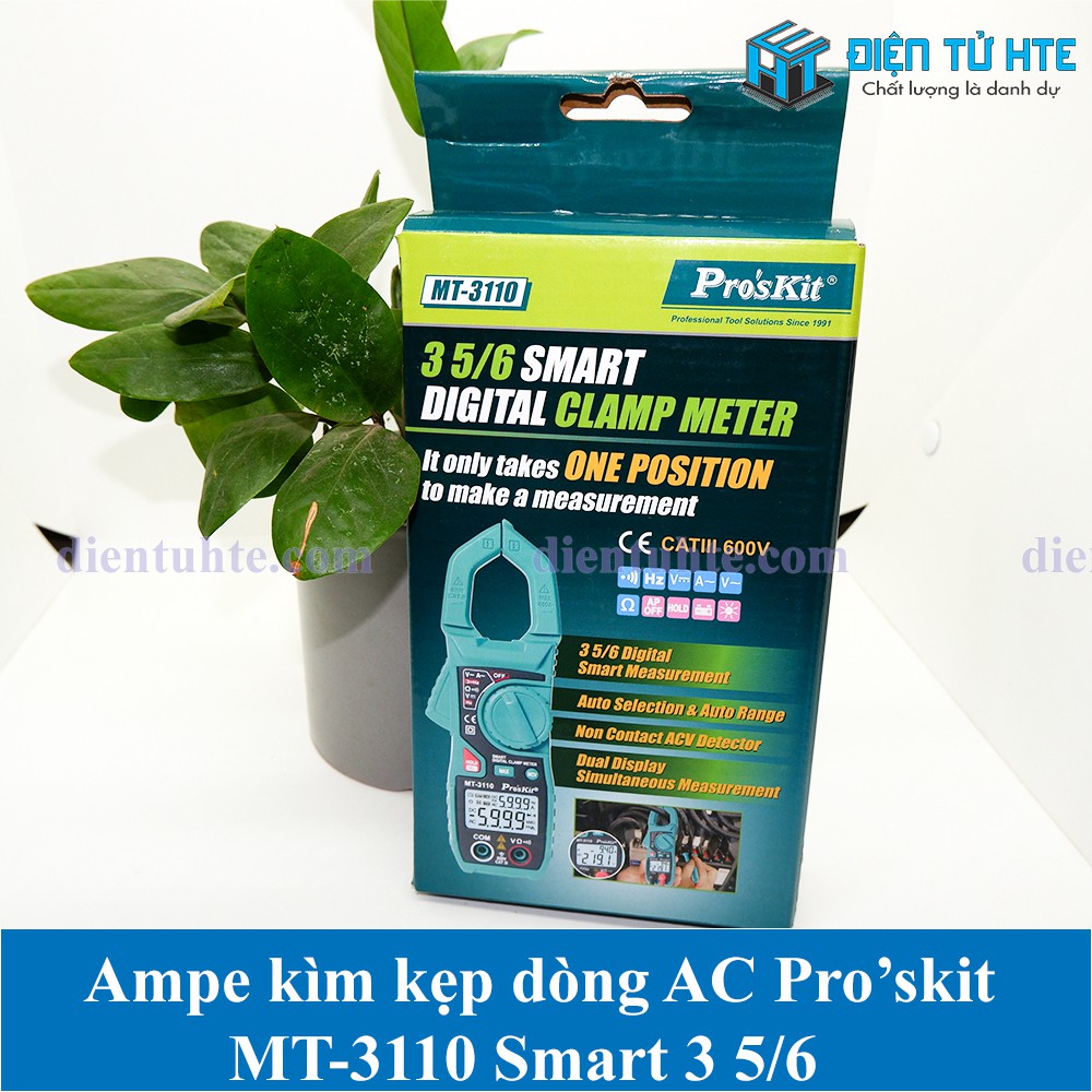 Ampe kìm Kẹp dòng điện tử AC Pro'skit MT-3110 3 5/6 [HTE Quy Nhơn CN2]