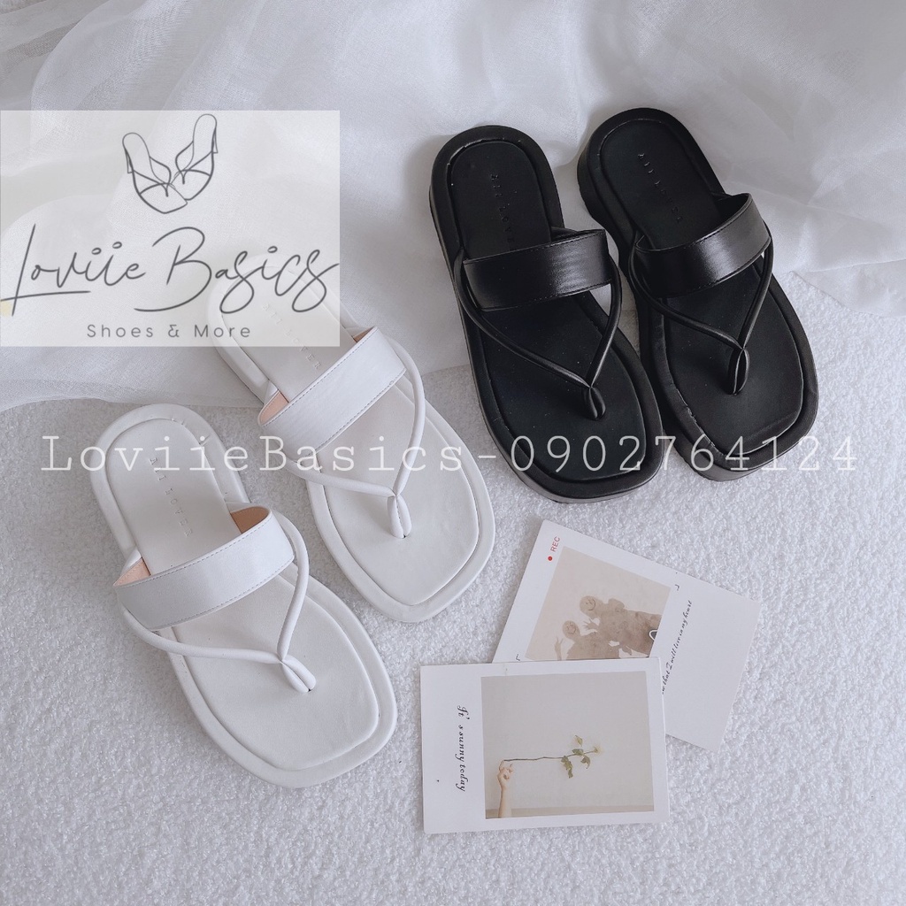 DÉP LÊ NỮ LOVIIE BASICS - DÉP NỮ THỜI TRANG ĐẾ BỆT QUAI KẸP DÂY MẢNH XỐP NỮ D210442 D220421