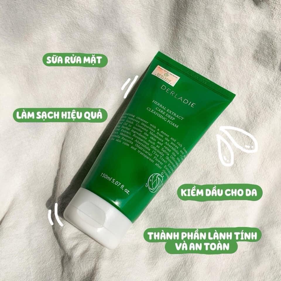Sữa rửa mặt Derladie Herbal Extract Care Deep Cleansing Foam 150ml