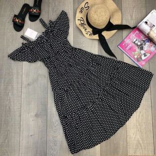 Váy maxi chấm bi