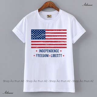 Áo thun nam in hình Cờ Mỹ cách điệu độc đáo - Cotton Thái M1097