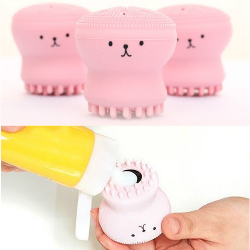 [Hàng mới về] Cọ rửa mặt bằng silicon massage và tẩy tế bào chết cho da thiết kế hình con sứa xinh xắn | BigBuy360 - bigbuy360.vn