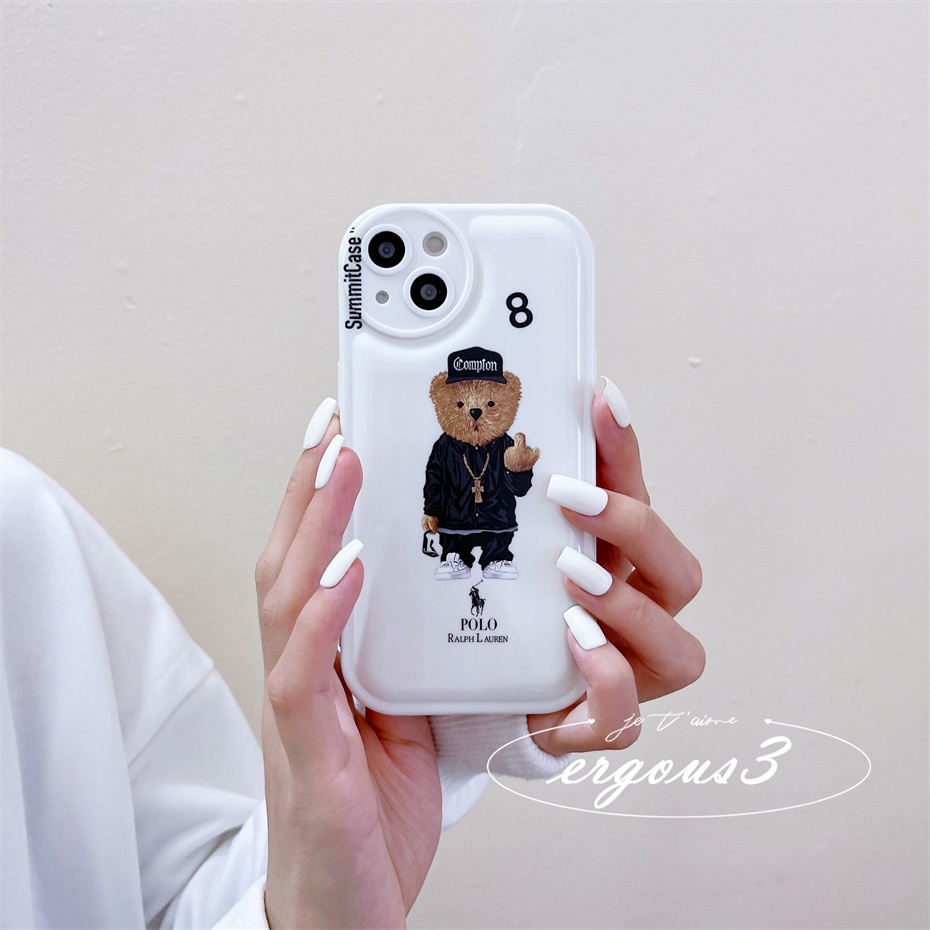 Ốp Điện Thoại Mềm In Hình Gấu Bull Pháp Cho iPhone 14 13 12 11 Pro Max SE2020 X XR Xs Max 7 8 Plus