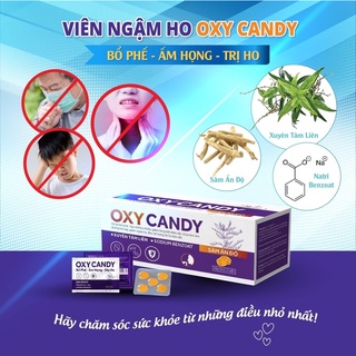 Viên ngậm oxy candy vỉ 5 viên hỗ trợ bổ phế,ấm họng,dịu ho