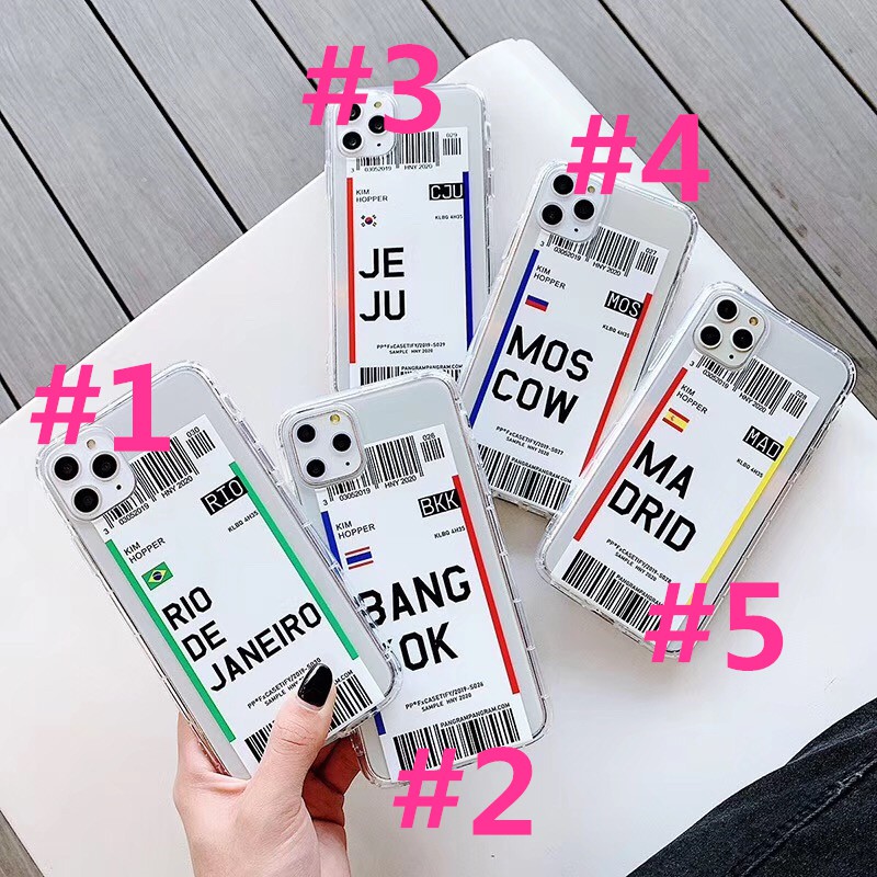 Ốp điện thoại trong suốt họa tiết chữ Moscow/Madrid/Bandgkok dành cho IPhone11 11Pro 11Promax 6s 7Plus 8 8+ X Xsmax | BigBuy360 - bigbuy360.vn