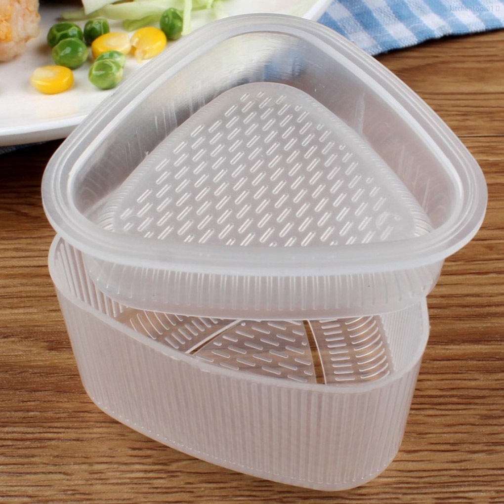 Set 2 Khuôn Làm Cơm Cuộn Hình Tam Giác Bằng Nhựa Pp Chống Dính Tiện Dụng Cho Nhà Bếptool01