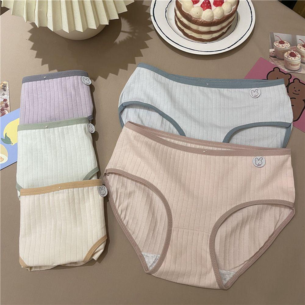 Anemone Quần Lót Cotton Thoáng Khí Họa Tiết Hoạt Hình Dễ Thương Cho Nữ