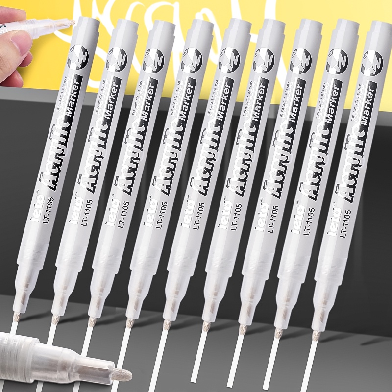 Bút Đánh Dấu Acrylic Màu Trắng Chống Nước Không Phai Nhanh Khô Dung Tích Lớn