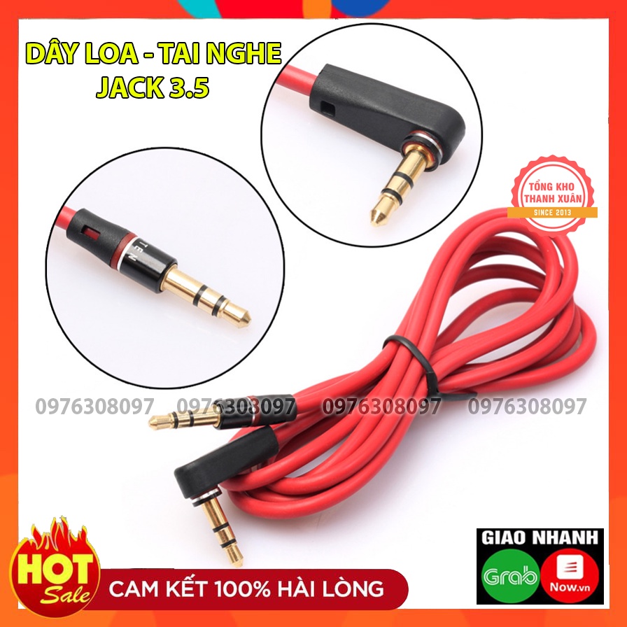 Dây Cáp Âm Thanh AUX Cổng Kết Nối 3.5mm Dài 100cm Thích Hợp Cho Loa Tai Nghe Và Các Thiết Bị Nghe Nhạc