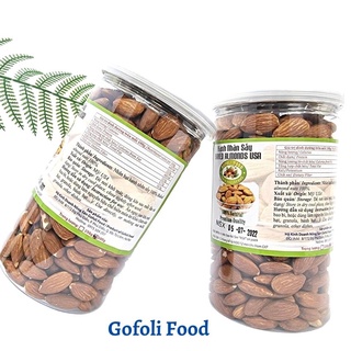 Hạt hạnh nhân sấy nguyên vị Gofoli, loại 1, nhập Mỹ, 100 hạt tối đa 1 hạt hỏng, giòn, thơm, ngon, chất lượng cao