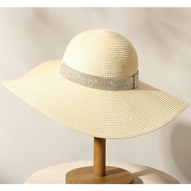 Mũ đi biển nón rộng vành đẹp cho nữ dây ánh kim sang trọng Lh 0917399527