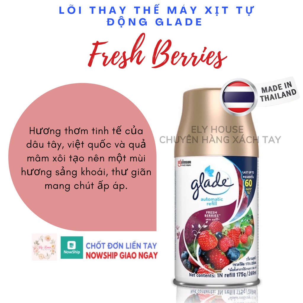 Lõi thay thế máy xịt tự động Glade FRESH BERRIES