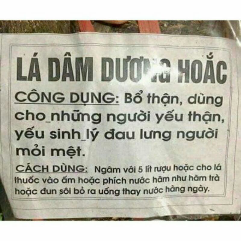 Sỉ như lẻ lá cây dâm dương hoắc khô 100g - 200g - 300g