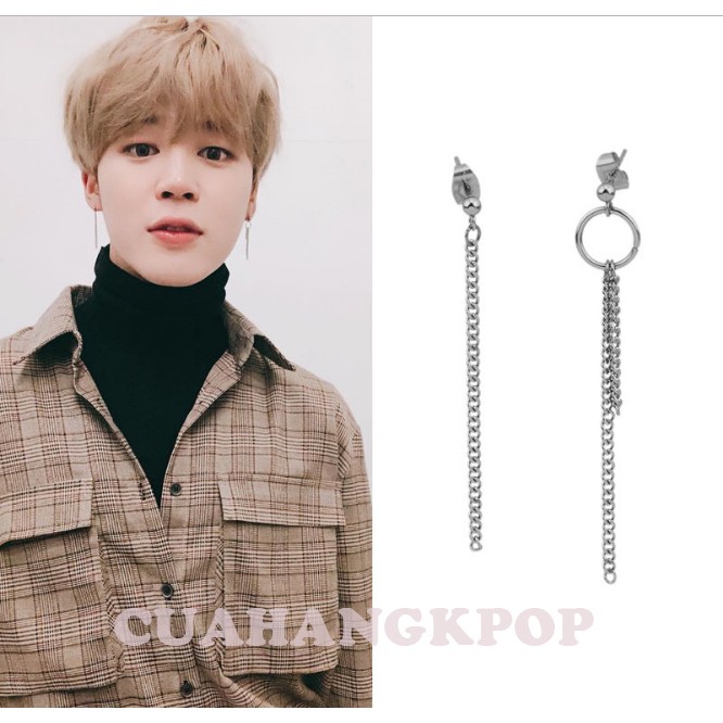 Khuyên Jimin 1 đôi dây xích ( mẫu mới)