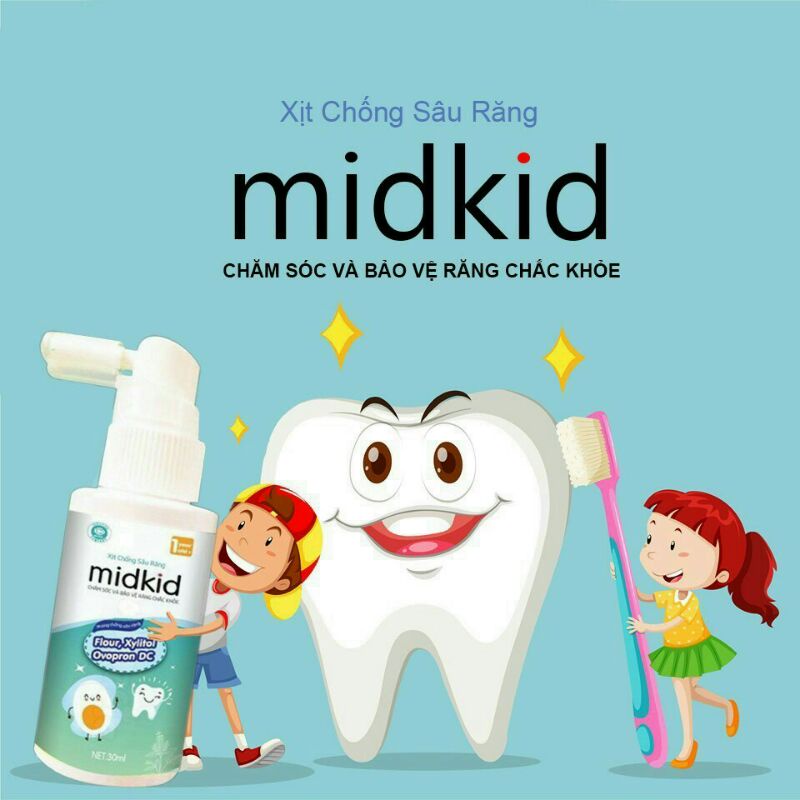 Xịt chống sâu răng Midkid chăm sóc răng chắc khỏe - Mon Official Store