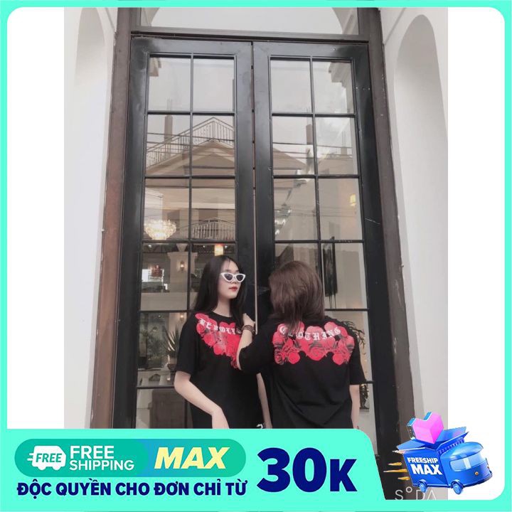 Áo phông nam mikenco hoa hồng đỏ ,chất cotton co giãn nhẹ không bai nhão phong cách hàn quốc _áo thun nam Mikenco2